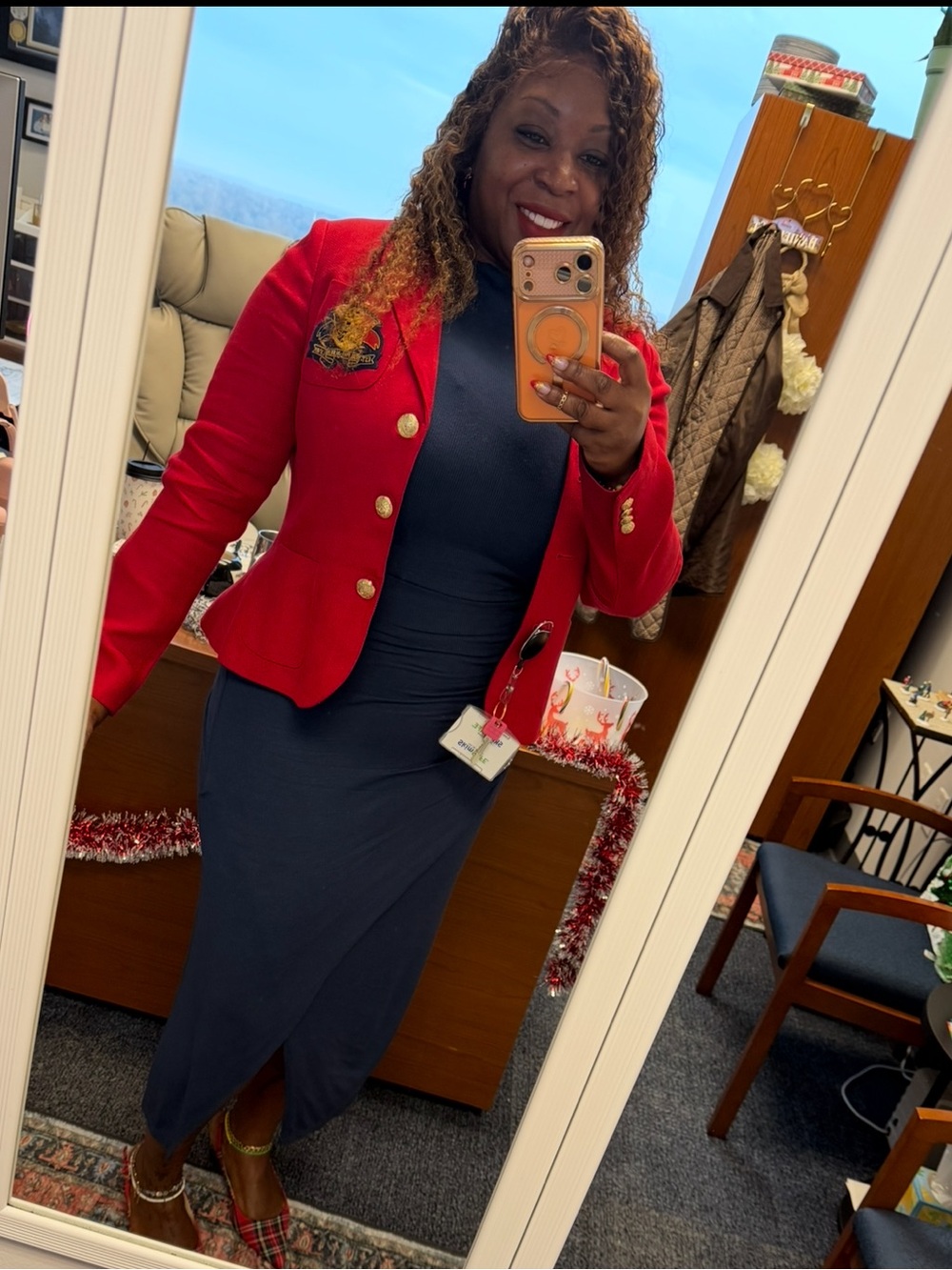 Ralph Lauren Red Blazer with Embroidered Crest♥️💛